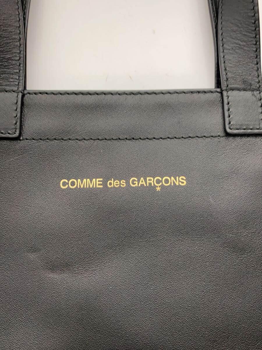 COMME des GARCONS◆トートバッグ/牛革/BLK/プリント/SA9001HL_画像4