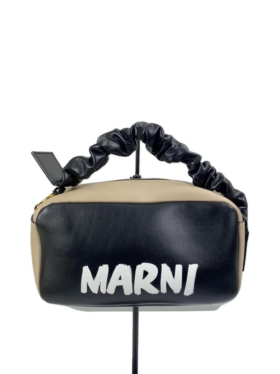 MARNI◆ハンドバッグ/レザー/BLK/HMO0023U0