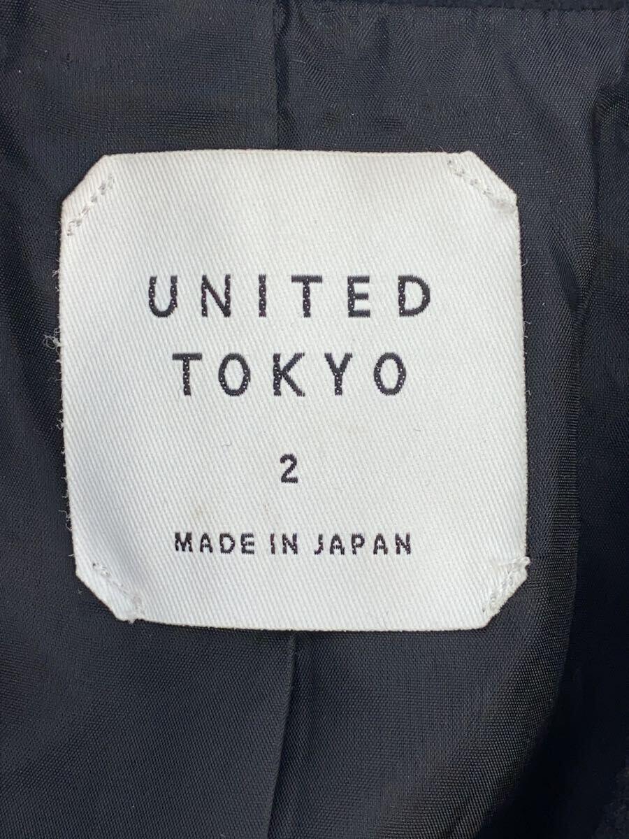 UNITED TOKYO◆チェスターコート/2/ウール/BLK/132651006_画像3