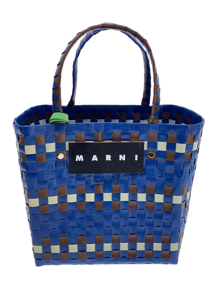 MARNI◆テープバスケット/タグ付/未使用品/トートバッグ/-/BLU_画像1