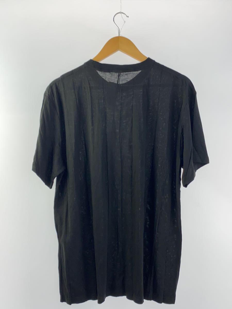 Y.O.N./PLEATED T-SHIRTS/Tシャツ/48/コットン/BLK/YON-20SS-CS004_画像2