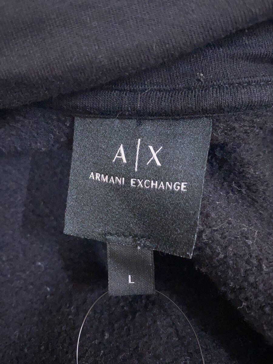 ARMANI EXCHANGE◆ジップパーカー/L/コットン/BLK/無地/8NZM95 ZJZ1Z_画像3