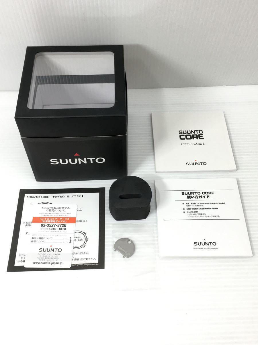 SUUNTO◆クォーツ腕時計/デジタル/レザー/ブラック/SS/CORE_画像7