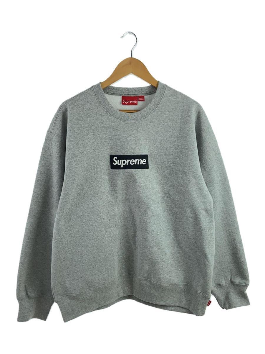 Supreme◆2022AW/BOX LOGO CREWNECK SWEAT/スウェット/L/コットン/GRY