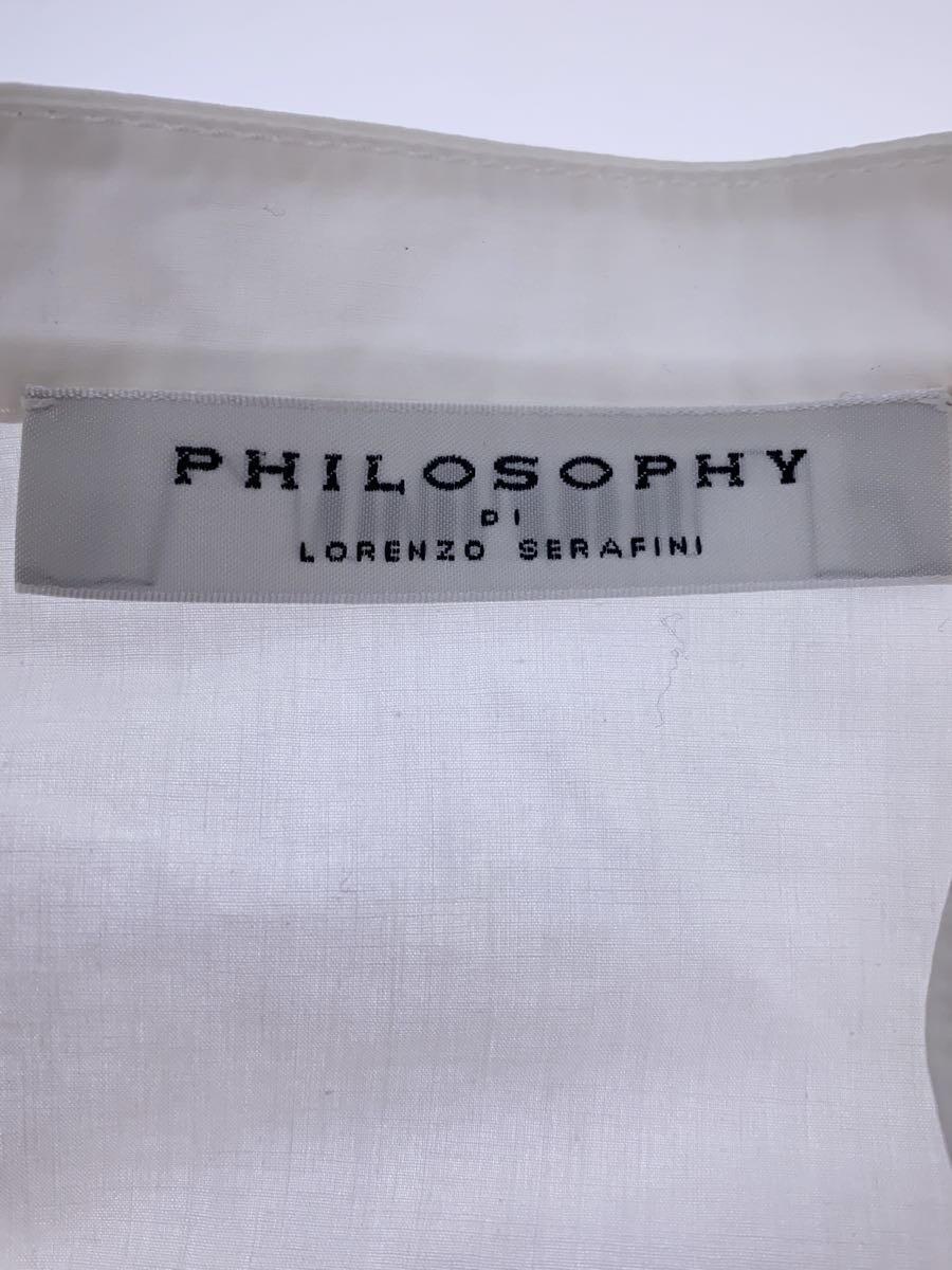 PHILOSOPHY◆ノースリーブブラウス/42/コットン/WHT_画像3