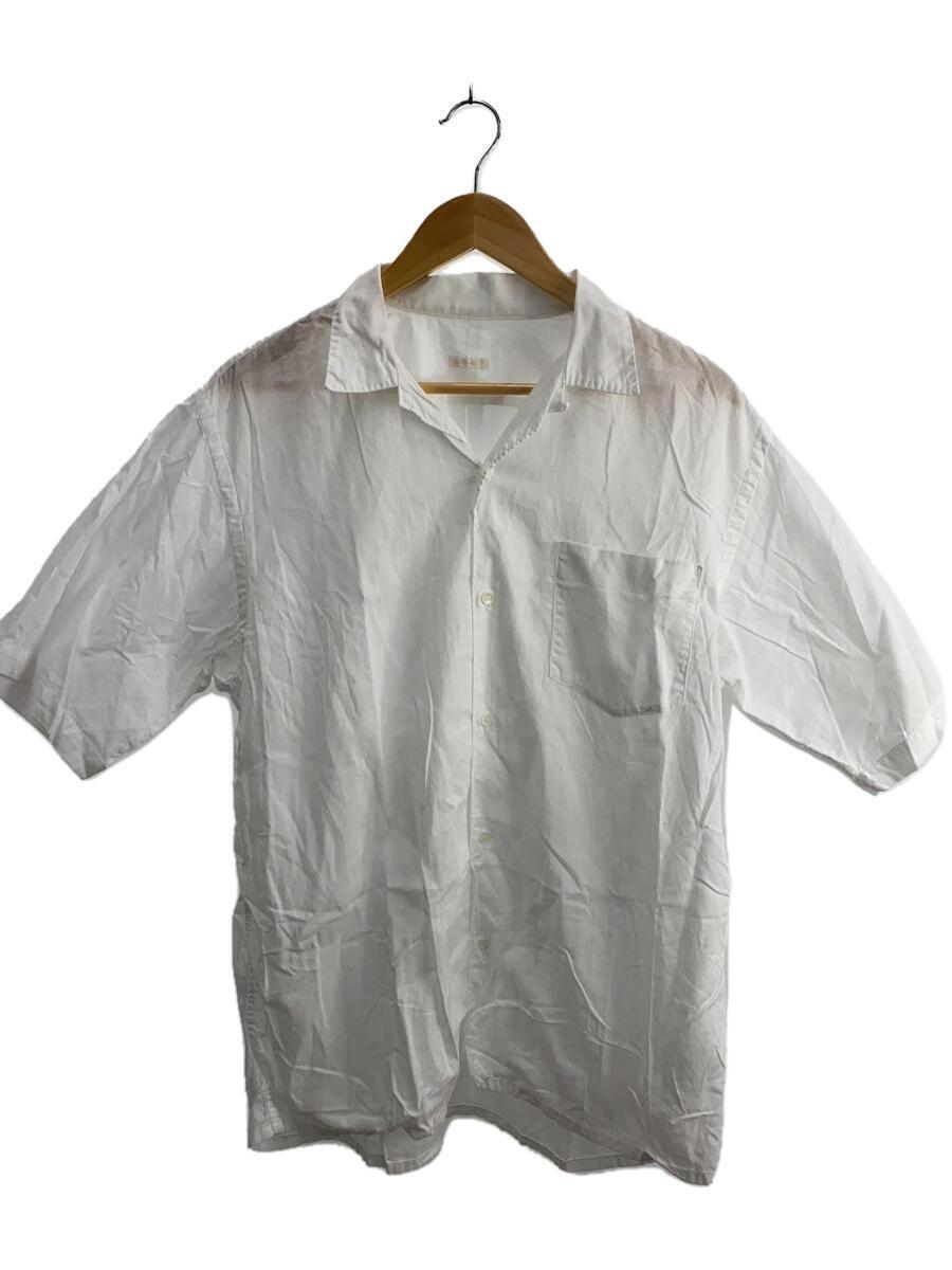 COMOLI◆20SS/ベタシャン オープンカラーシャツ/半袖シャツ/3/コットン/WHT/無地/R01-02011