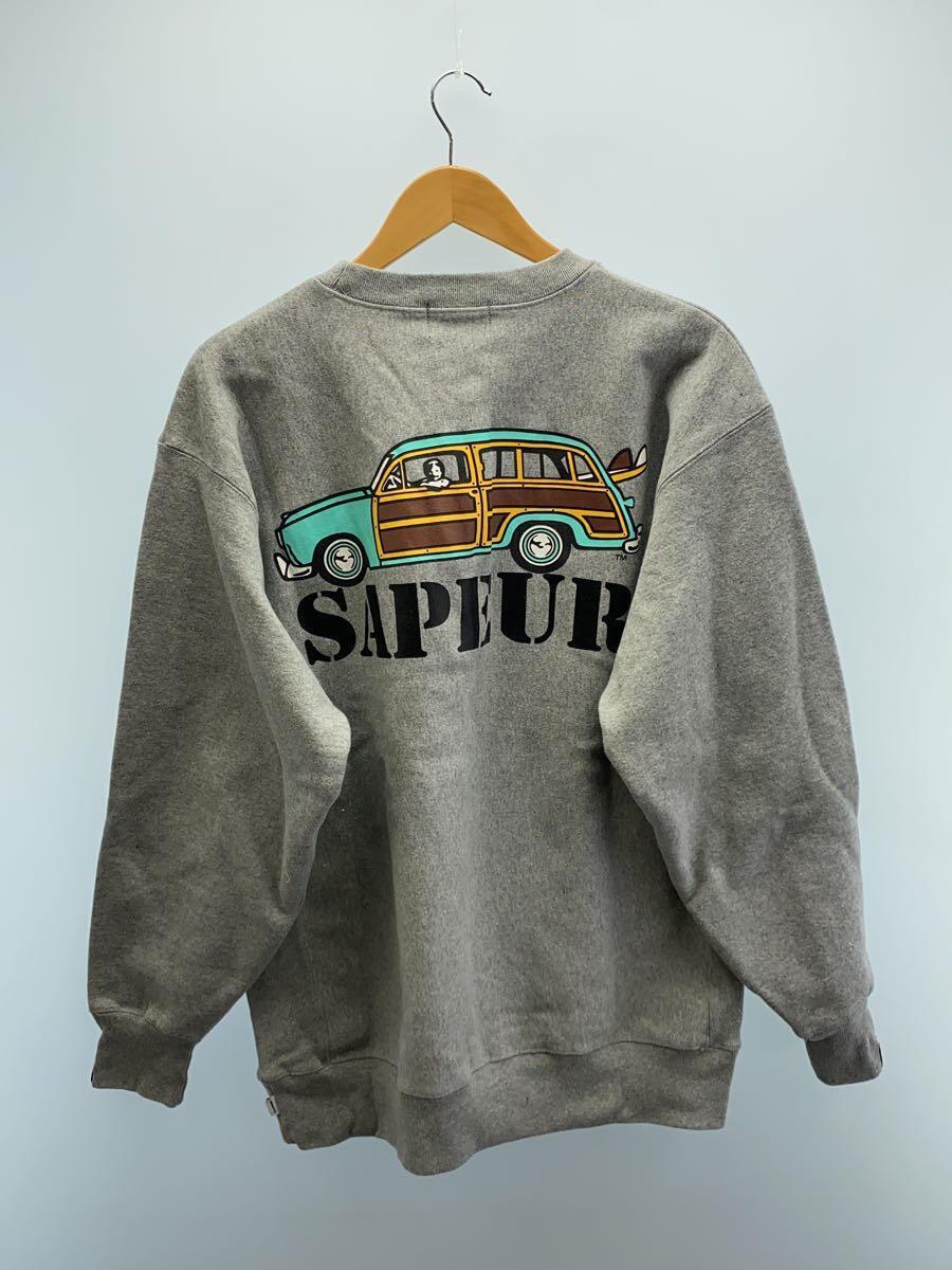 SAPEur/スウェット/XL/コットン/GRY/プリント