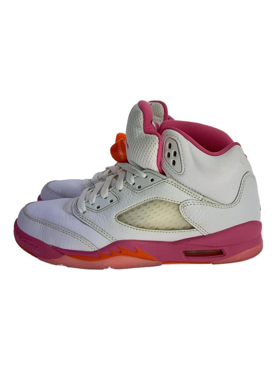 NIKE◆AIR JORDAN 5 RETRO GS/24.5cm/WHT/440892-162