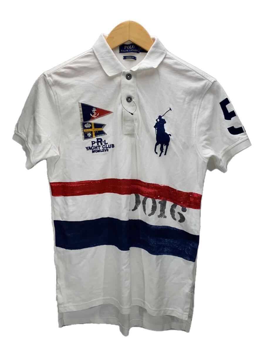 POLO RALPH LAUREN◆ポロシャツ/S/コットン/WHT_画像1