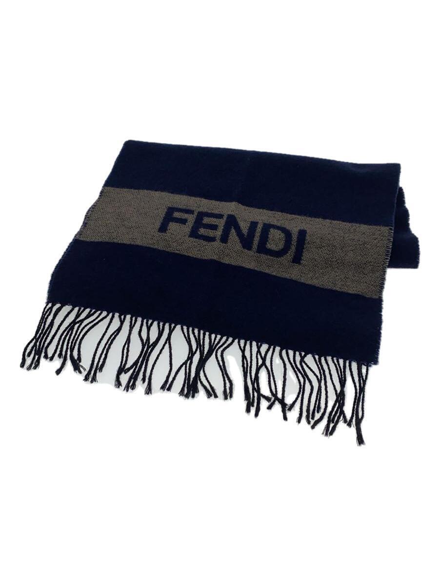 FENDI◆マフラー/ウール/NVY/メンズ