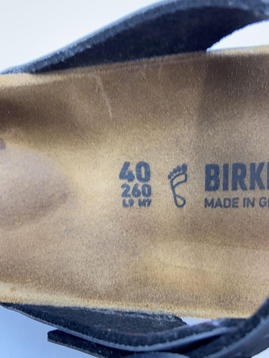 BIRKENSTOCK◆ギゼ/サンダル/26cm/BLK/レザー/履き跡有_画像5