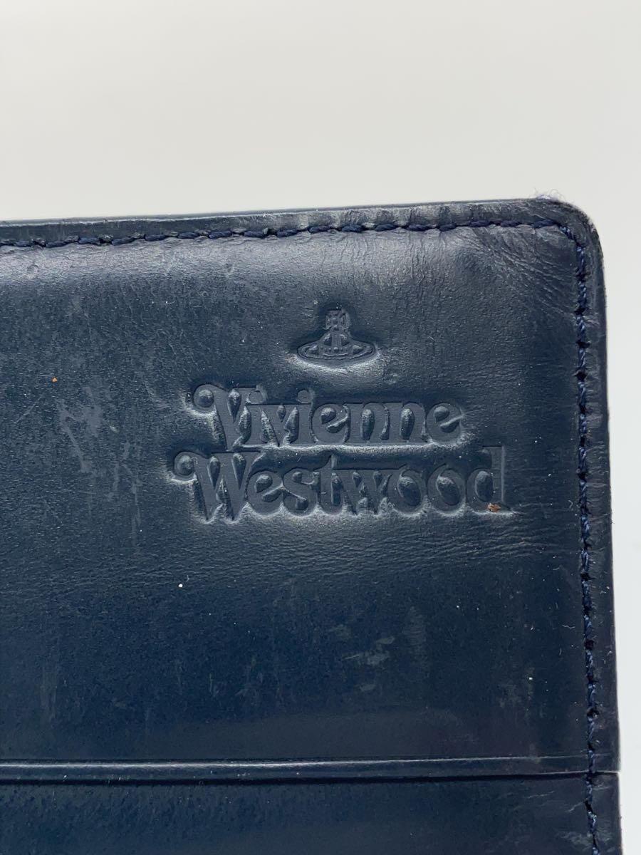 Vivienne Westwood◆型押しオーブ総柄/長財布/レザー/NVY/総柄/レディース_画像3