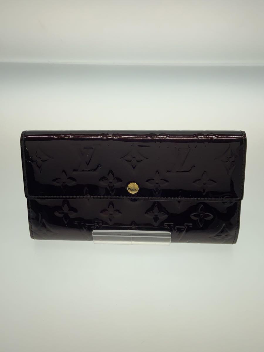 LOUIS VUITTON◆ポルト・フォイユ・サラ_モノグラム・ヴェルニ_BRD/エナメル/BRD/レディース