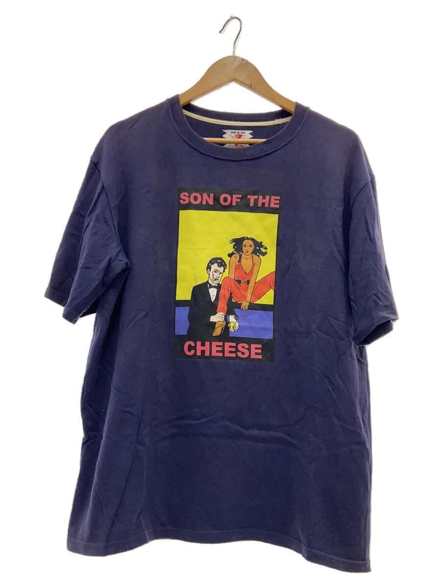 SON OF THE CHEESE◆Tシャツ/L/コットン/ネイビー/プリント/SC1610-TS02_画像1