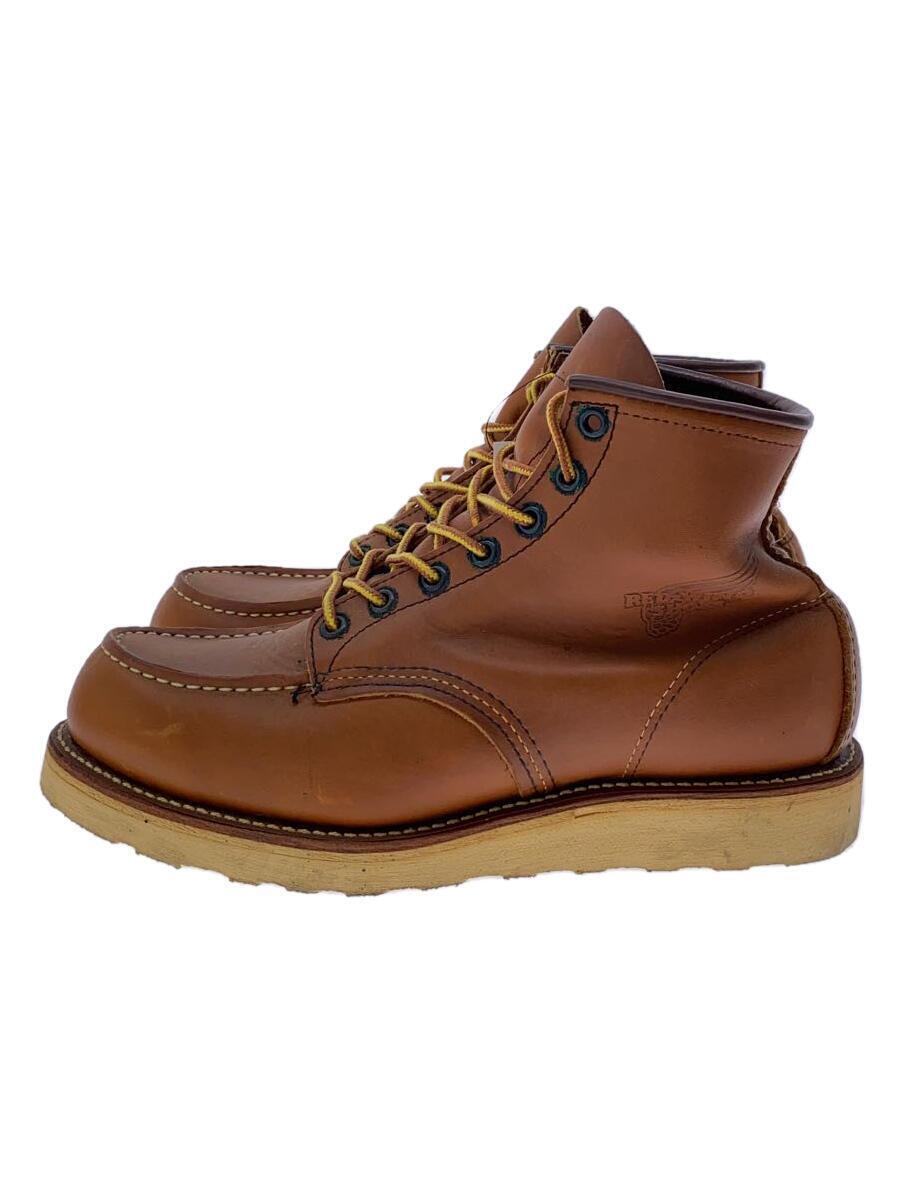 RED WING◆レースアップブーツ・6インチモックトゥ/US8.5/BRW/レザーの画像1