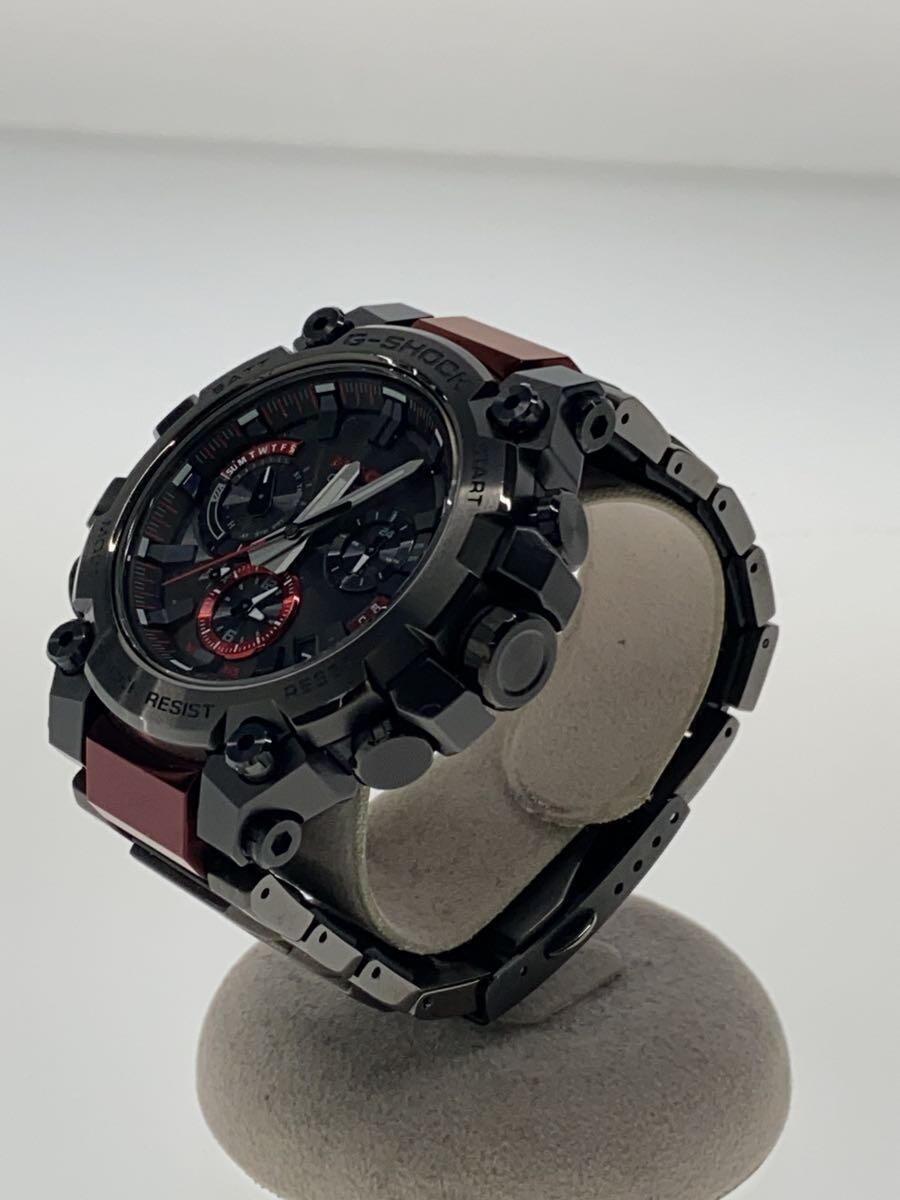 CASIO◆ソーラー腕時計_G-SHOCK/アナログ/ステンレス/BLK/BLK_画像2