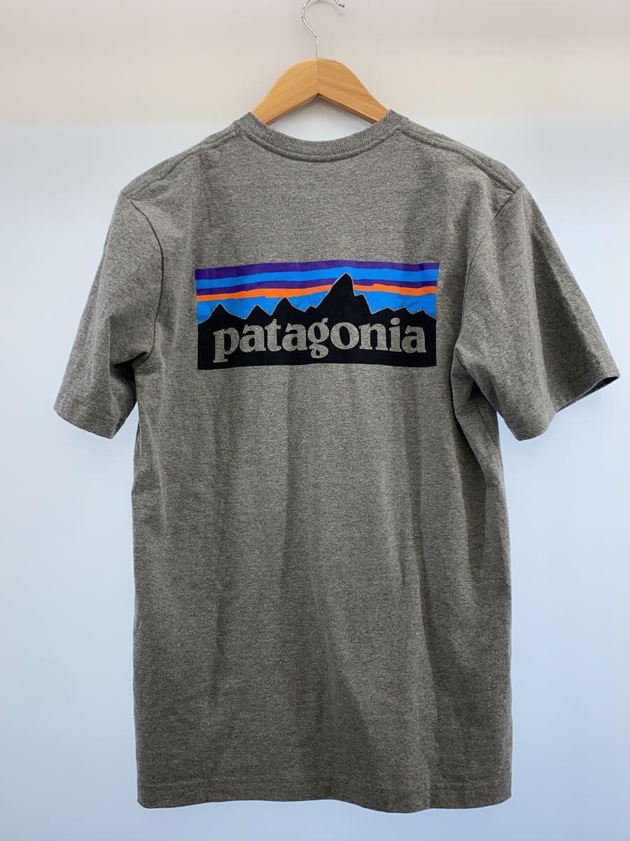 patagonia◆Tシャツ/S/コットン/グレー/39174FA18/バックプリント_画像2