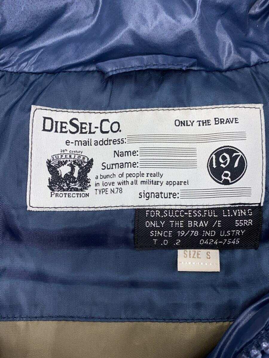 DIESEL◆ダウンベスト/S/ナイロン/NVY_画像3