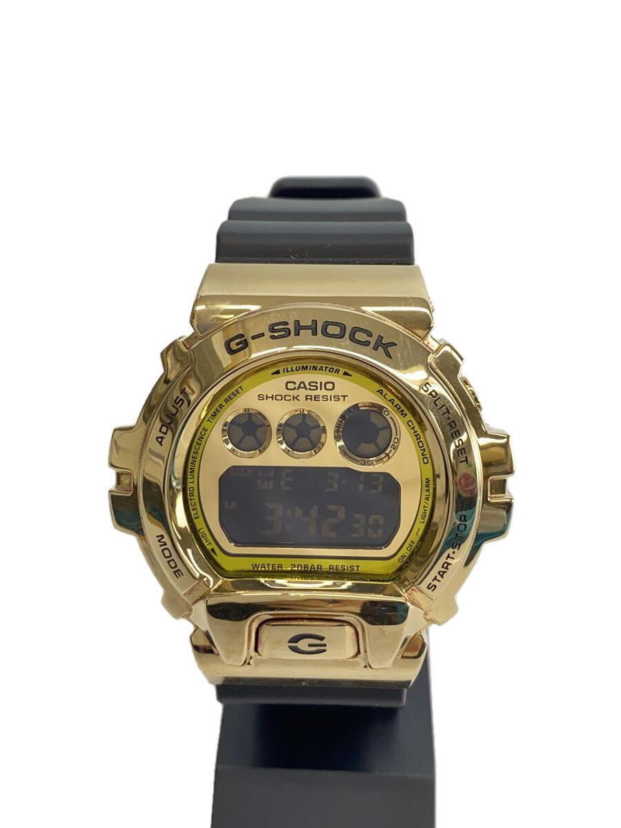 CASIO◆クォーツ腕時計_G-SHOCK/デジタル/GLD/BLK