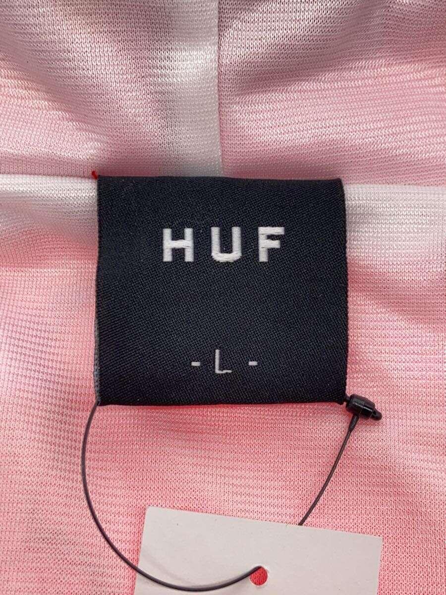 HUF◆ブルゾン/L/ナイロン/RED/無地_画像3