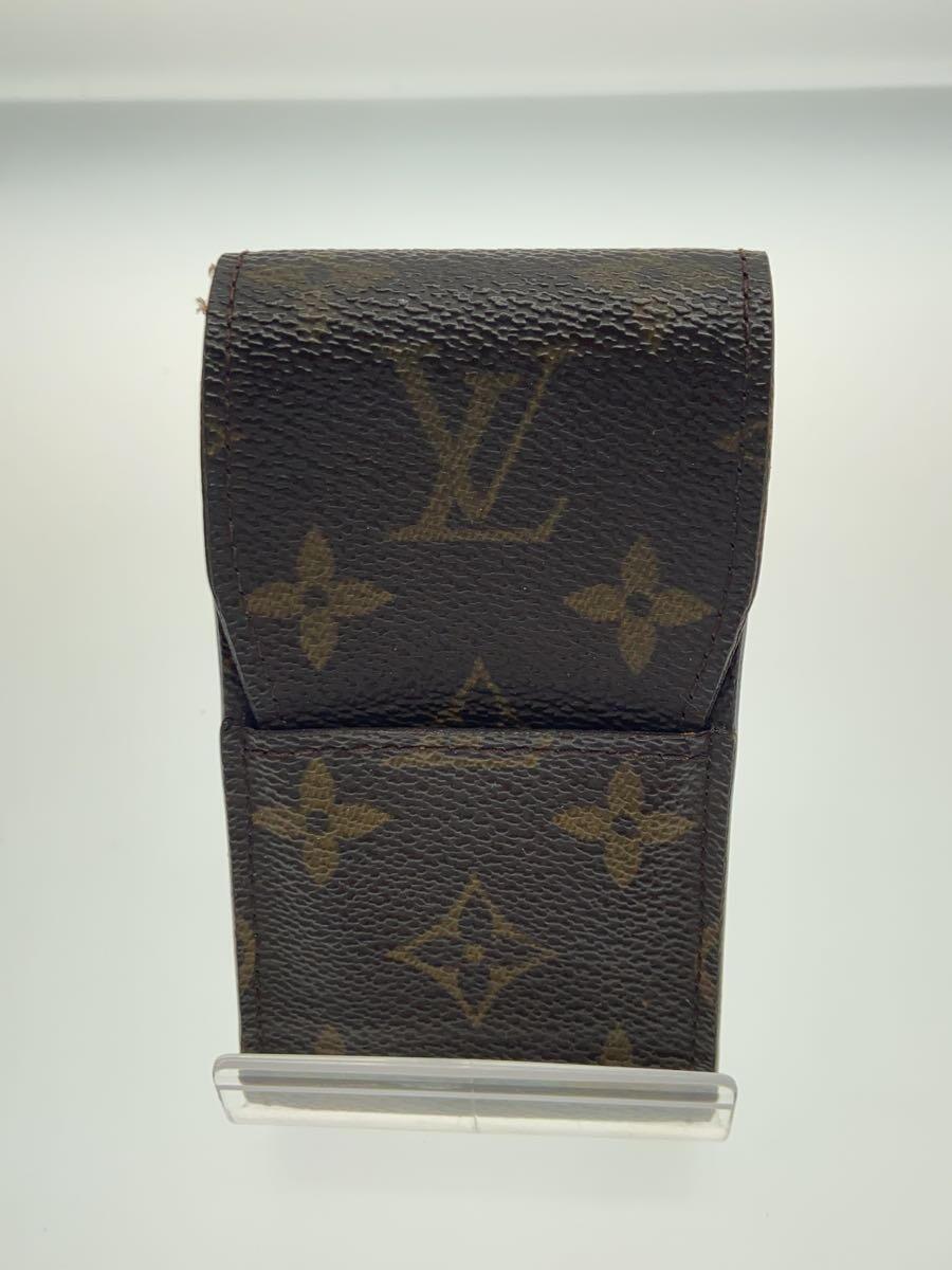 LOUIS VUITTON◆エテュイ・シガレット_モノグラム・キャンバス_BRW/レザー/BRW/モノグラム/メンズ