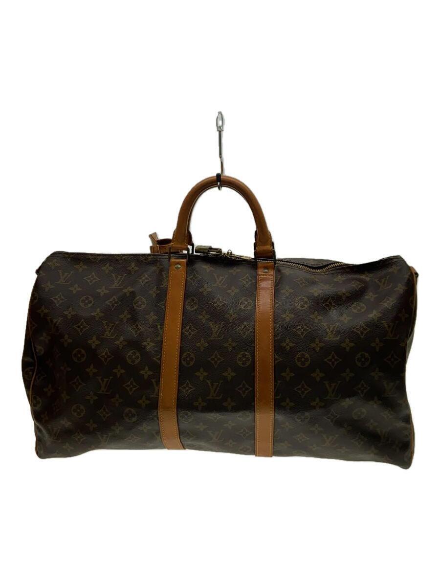 LOUIS VUITTON◆キーポル55_モノグラム・キャンバス_BRW/PVC/ブラウン/FH0940