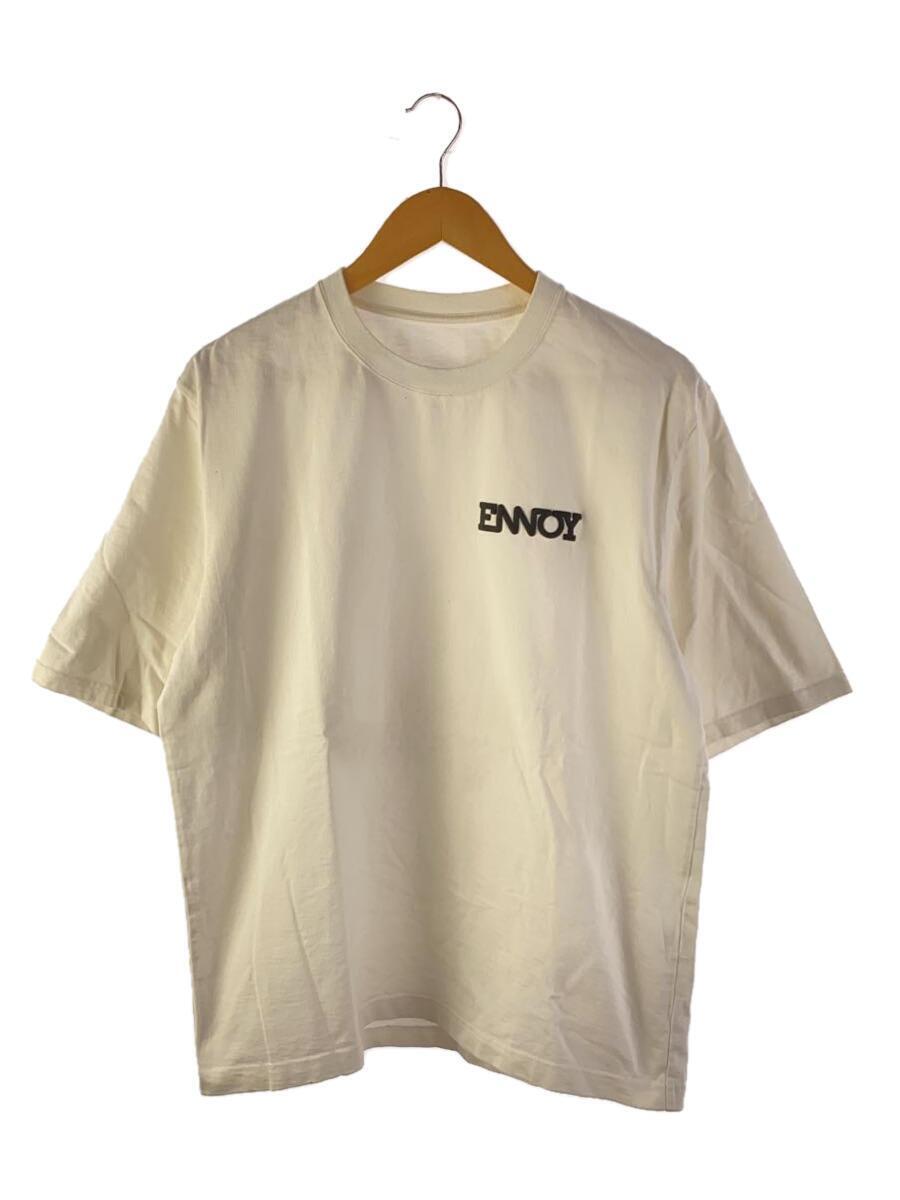 ENNOY◆21ss/x週刊文春/Tシャツ/M/コットン/WHT/無地/SS21BRENCT08NTL