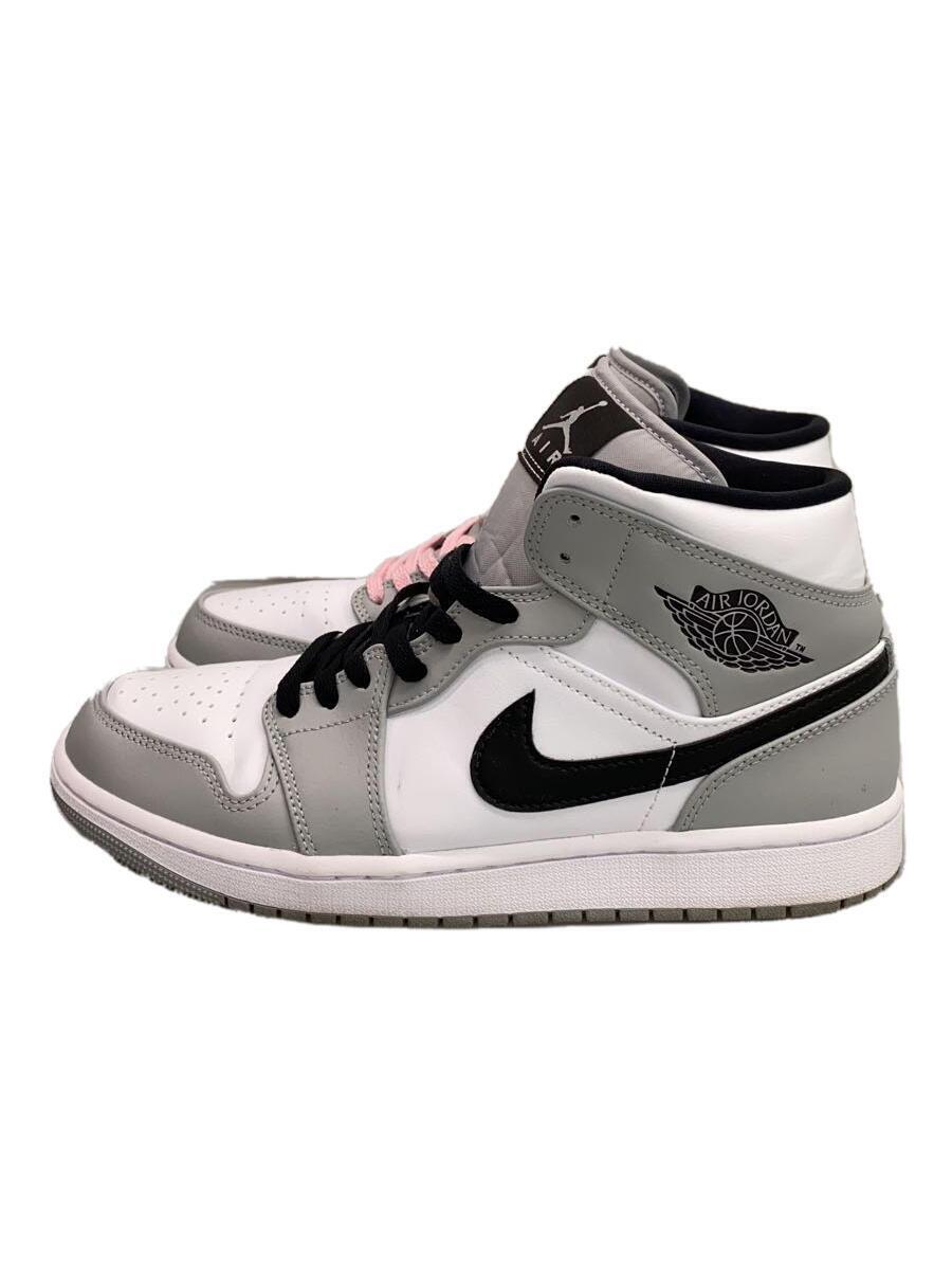 NIKE◆AIR JORDAN 1 MID/27cm/GRY_画像1