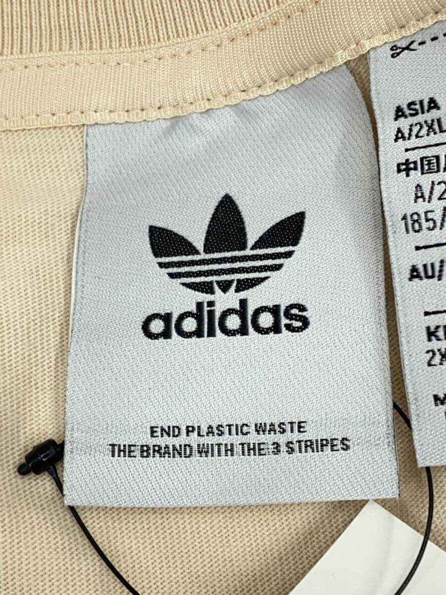 adidas◆Tシャツ/XXL/コットン/BEG/HR3474_画像3