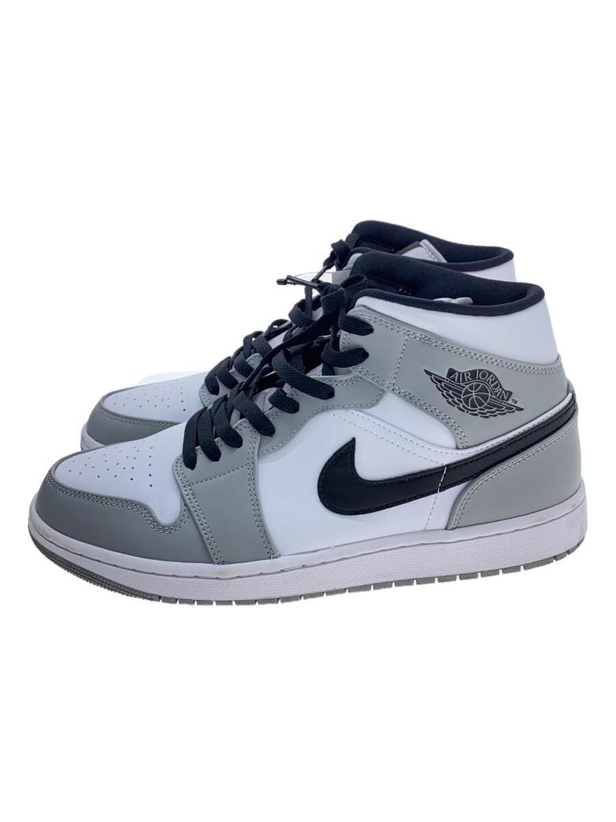 NIKE◆AIR JORDAN 1 MID/28.5cm/GRY