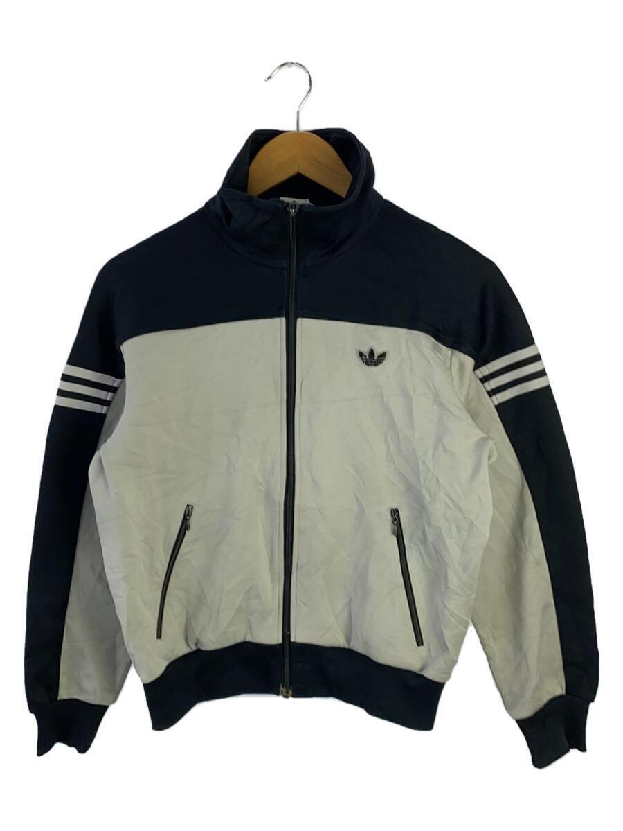 adidas◆80s/西ドイツ製/トラックジャケット/1/ポリエステル/GRY/全体毛玉汚れ有_画像1