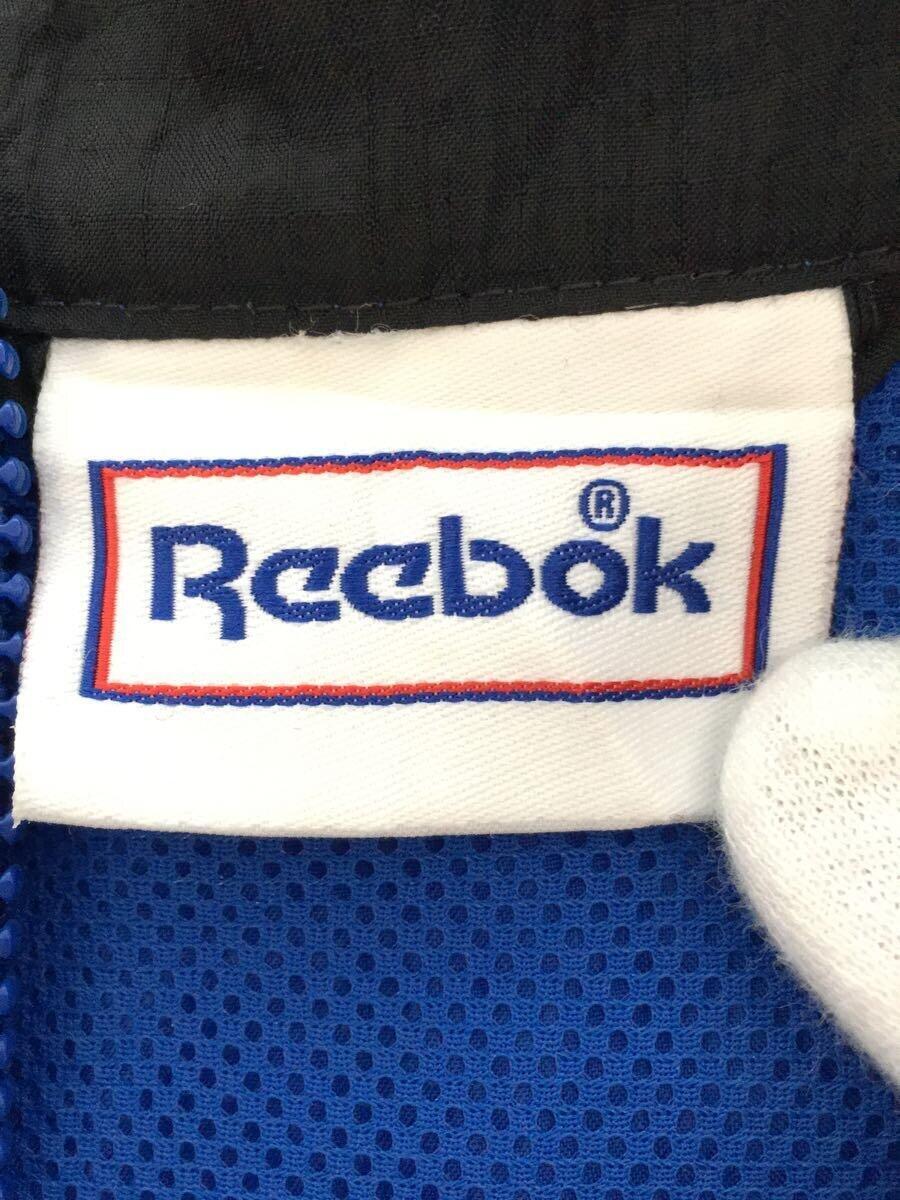 Reebok◆90s/ナイロンジャケット/XL/ナイロン/BLU/無地_画像3