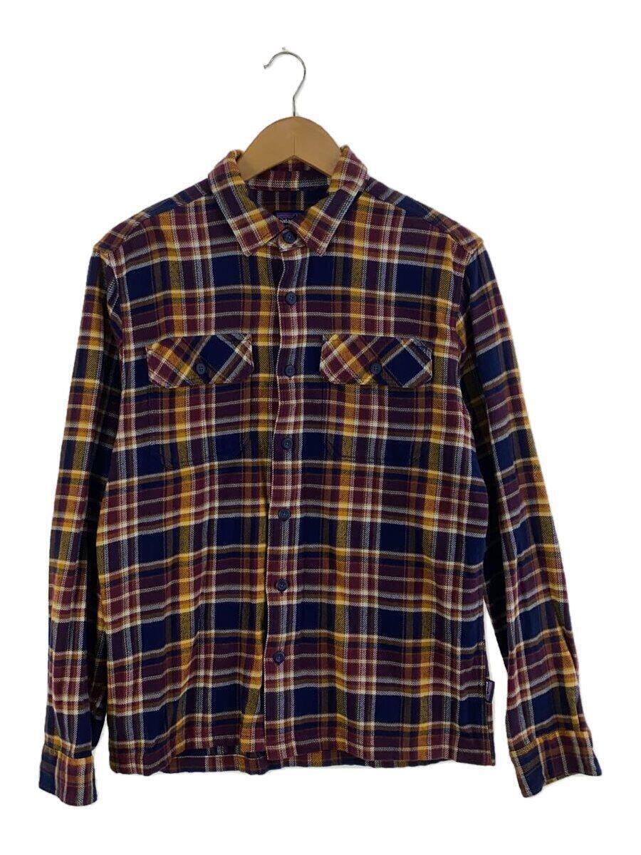 patagonia◆FJORD FLANNEL SHIRT/54130FA14/ネルシャツ/S/コットン/マルチカラー/チェック/_画像1