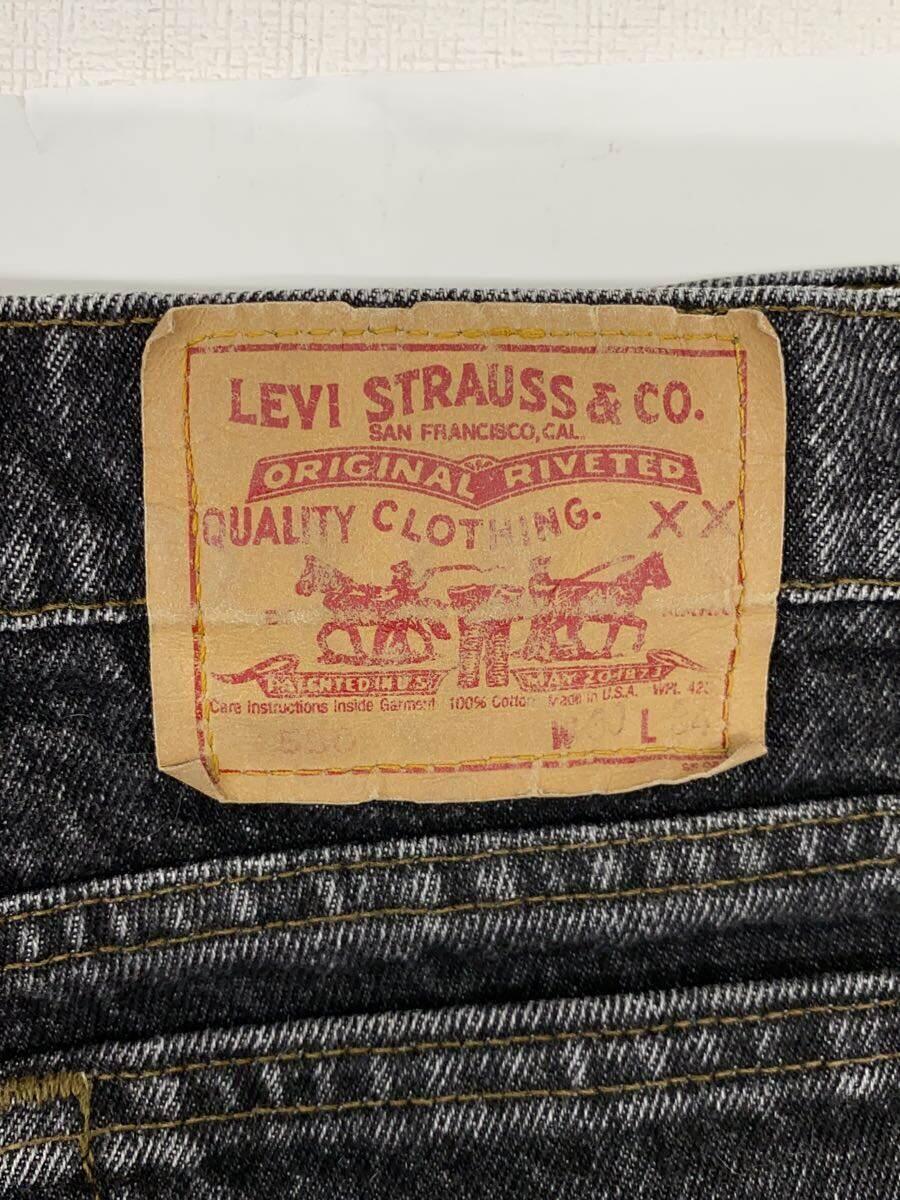 Levi’s◆88年製/550/先染め/USA製/ブラックデニム/30/デニム/BLK/550-4858_画像4