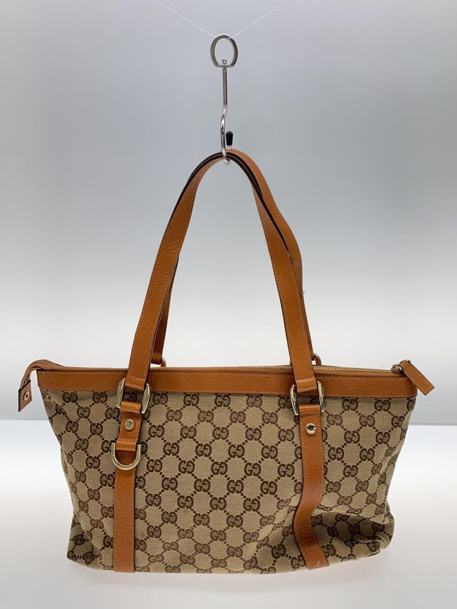 GUCCI◇トートバッグ_GGキャンバス/キャンバス/BRW/総柄 GUCCI◇トートバッグ_GGキャンバス/キャンバス/BRW/総柄