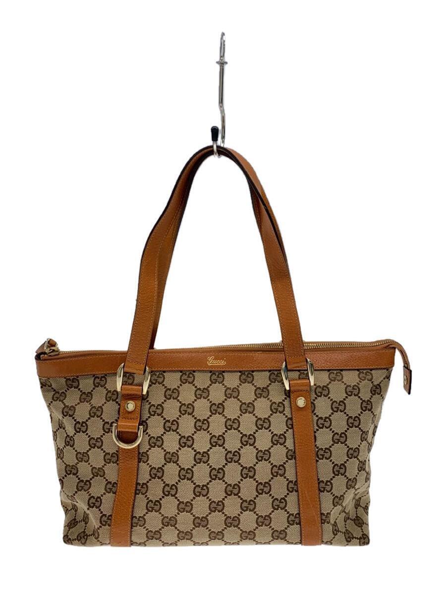 GUCCI◇トートバッグ_GGキャンバス/キャンバス/BRW/総柄 GUCCI◇トートバッグ_GGキャンバス/キャンバス/BRW/総柄