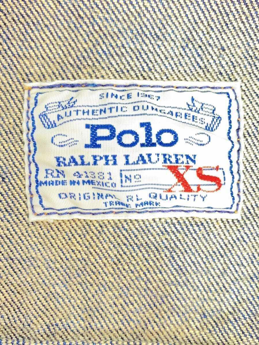 POLO RALPH LAUREN◆Gジャン/XS/デニム/IDG/無地/09832_画像3