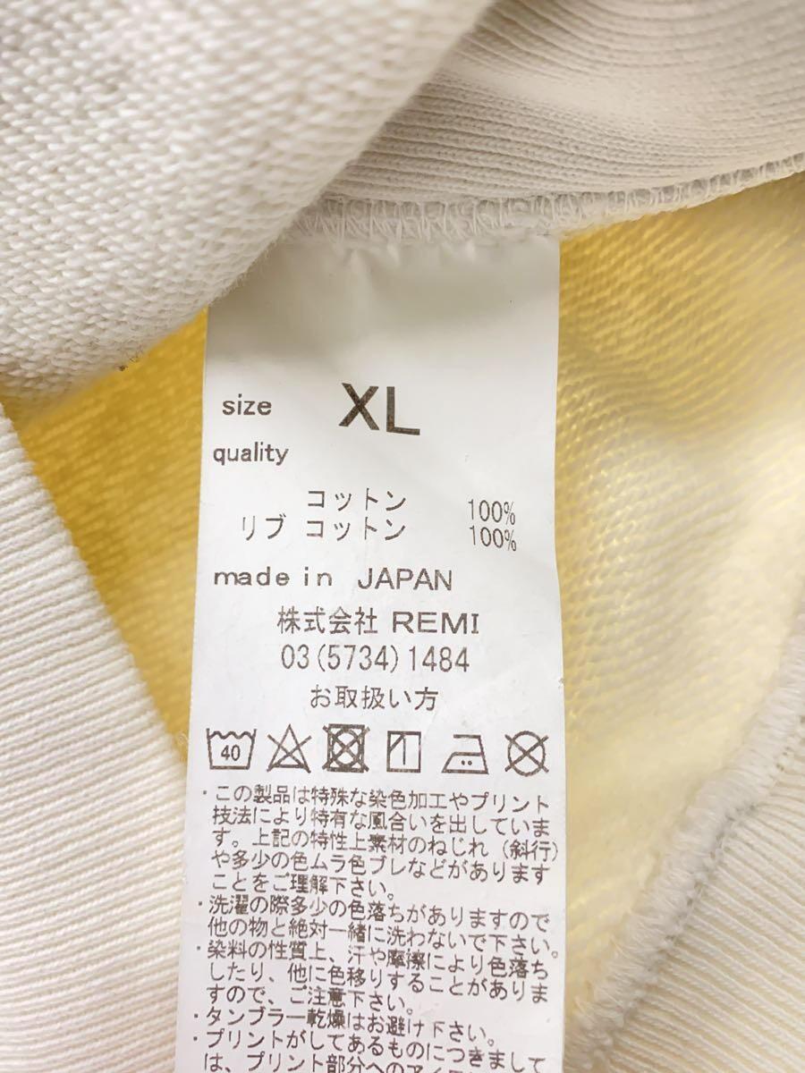 REMI RELIEF◆スウェット/XL/コットン/WHTの画像4