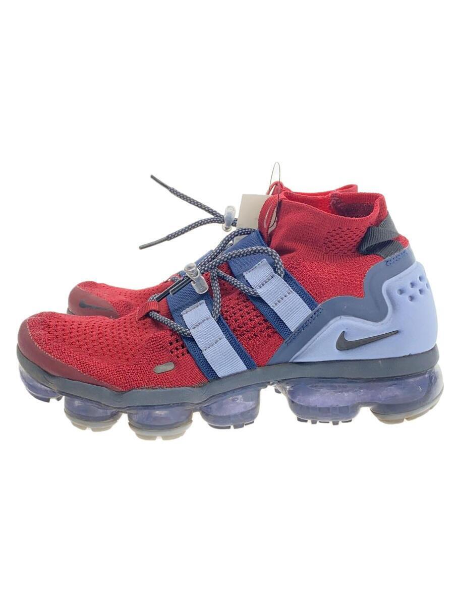 NIKE◆AIR VAPORMAX FK UTILITY/エアベイパーマックスフライニットユーティリティ/レッド/25cm/_画像1