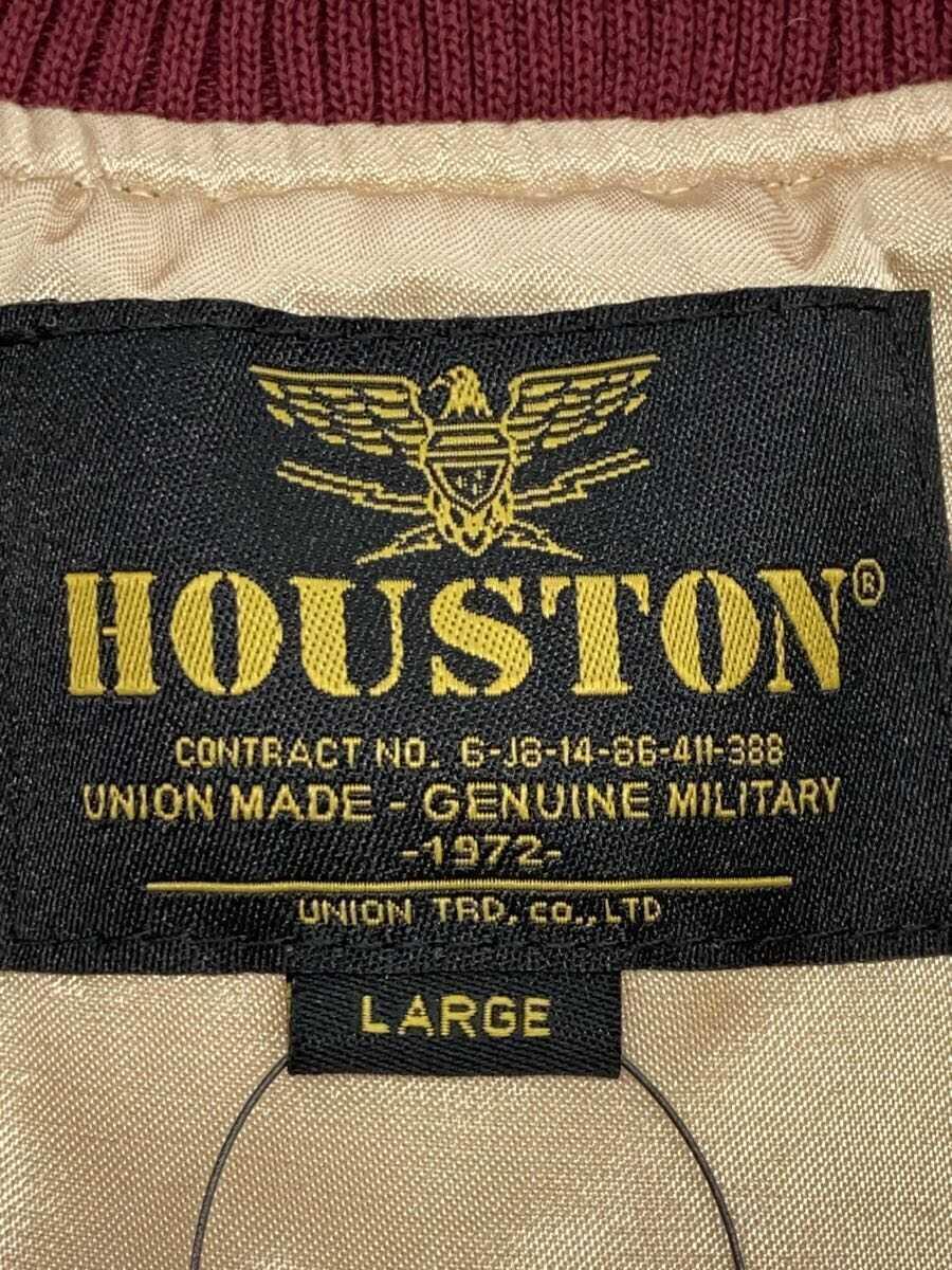 HOUSTON◆スカジャン/L/レーヨン/BLK/51216の画像3