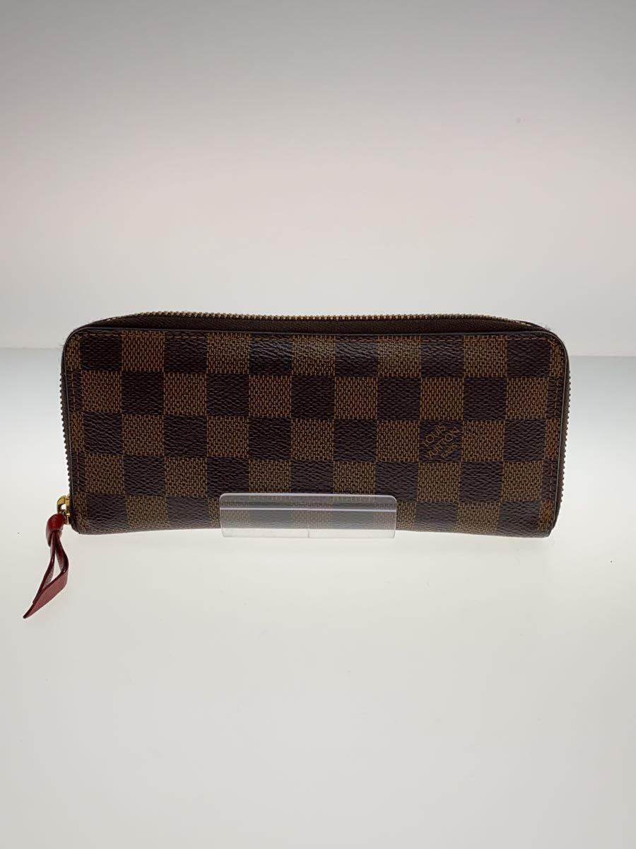 LOUIS VUITTON◆ポルト・フォイユ・クレマンス/ダミエ・エベヌ/BRW/PVC/BRW/N60534/レディース_画像1