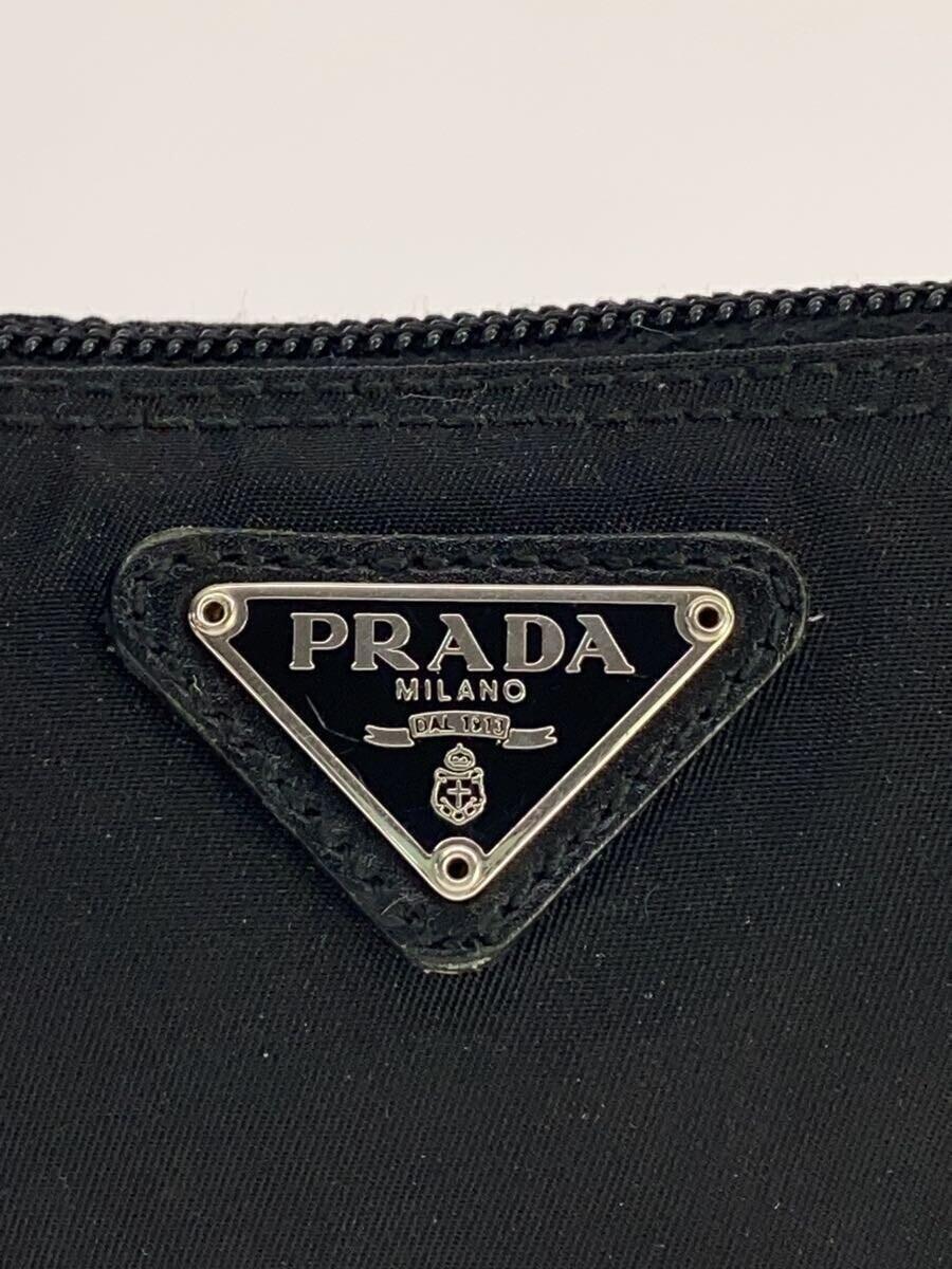 PRADA◆ポーチ/ナイロン/BLK/三角ロゴ/ヨゴレ有_画像5