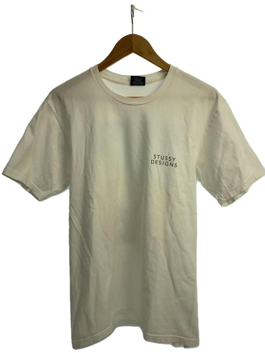 STUSSY◆Tシャツ/M/コットン/ホワイト/無地/19ss/シミ有り/ステューシー