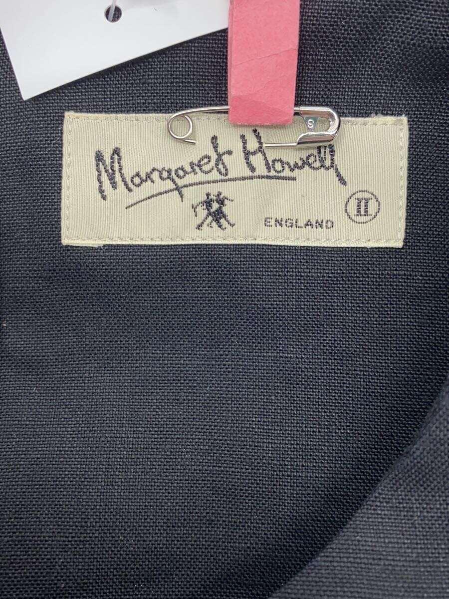 MARGARET HOWELL◆シャツワンピース/-/-/ブラック_画像3