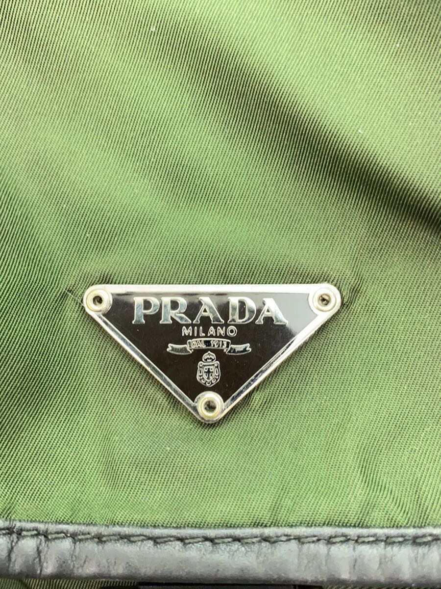 PRADA◆リュック/ナイロン/KHK/無地_画像5