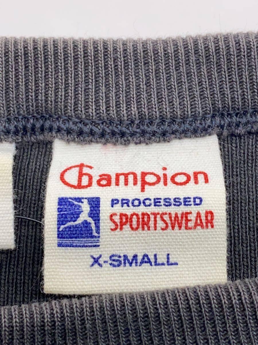 Champion◆スウェット/XS/コットン/GRY/無地_画像3