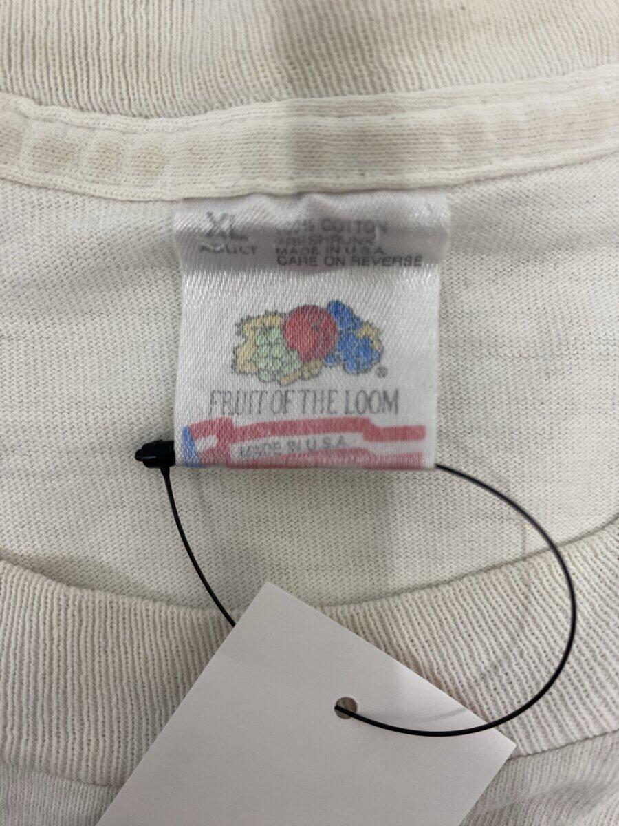 FRUIT OF THE LOOM◆90s/DAD/Tシャツ/Def-i-ni-tions/XL/コットン/白/ホワイト/古着_画像3