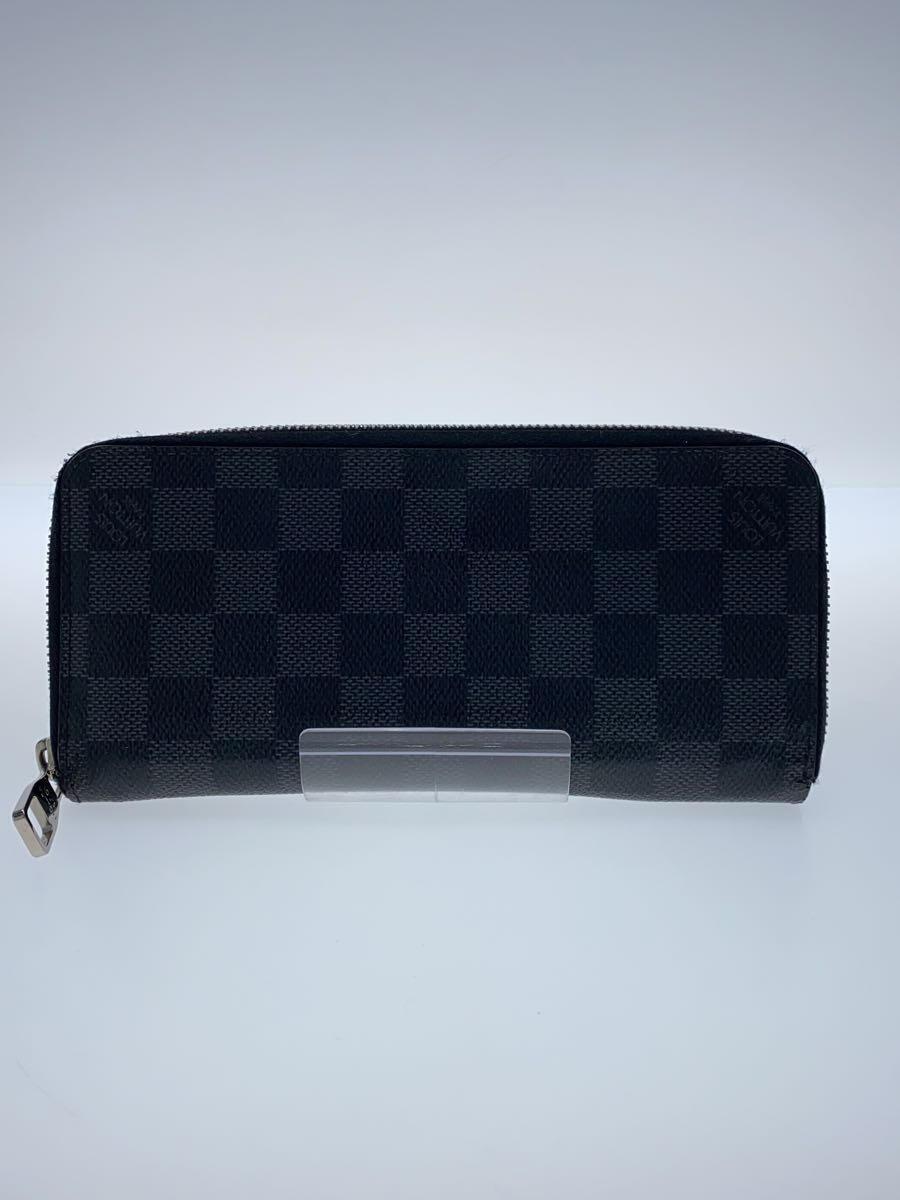 LOUIS VUITTON◆ジッピー・ウォレット・ヴェルティカル_ダミエ・グラフィット_BLK/PVC/BLK/総柄/メンズ