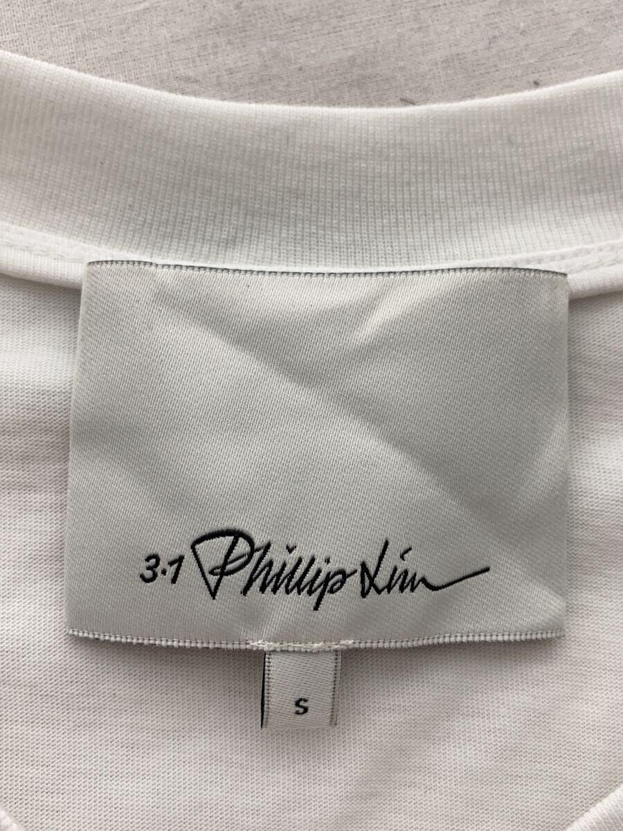 3.1 Phillip Lim◆Tシャツ/ドレ-プ/S/コットン/WHT/E231-1528COJ_画像3