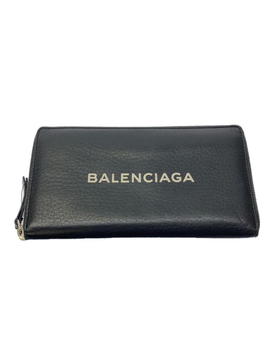 BALENCIAGA◆長財布/レザー/BLK/メンズ/490625 1000 Z 527538